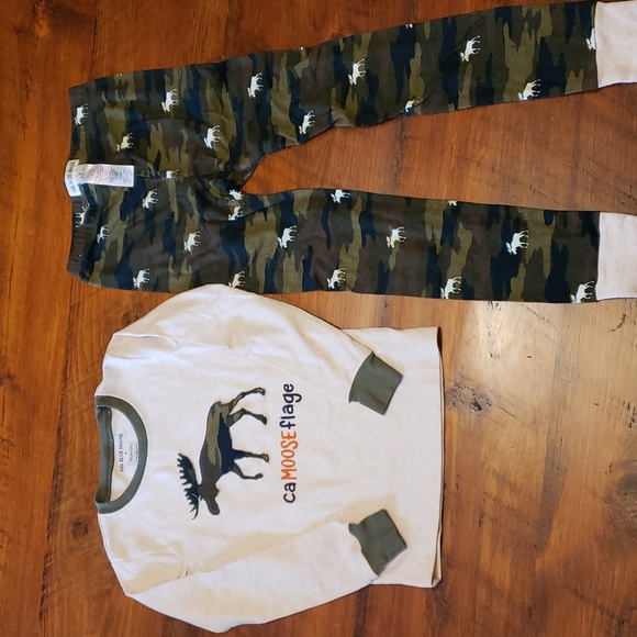 Camooseflage Kids Appliqué Pajama Set - Picture 1 of 7